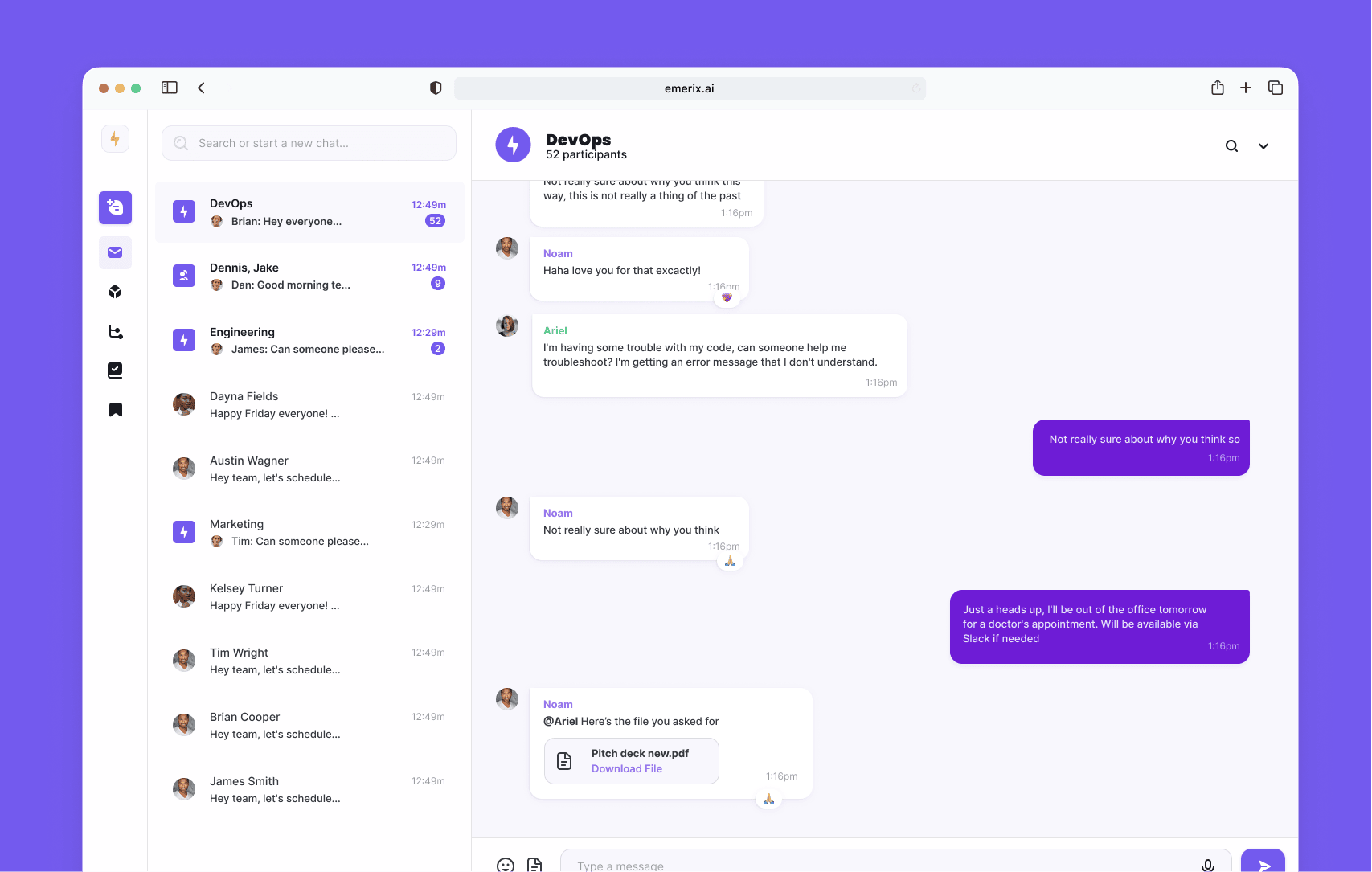Flows app interface