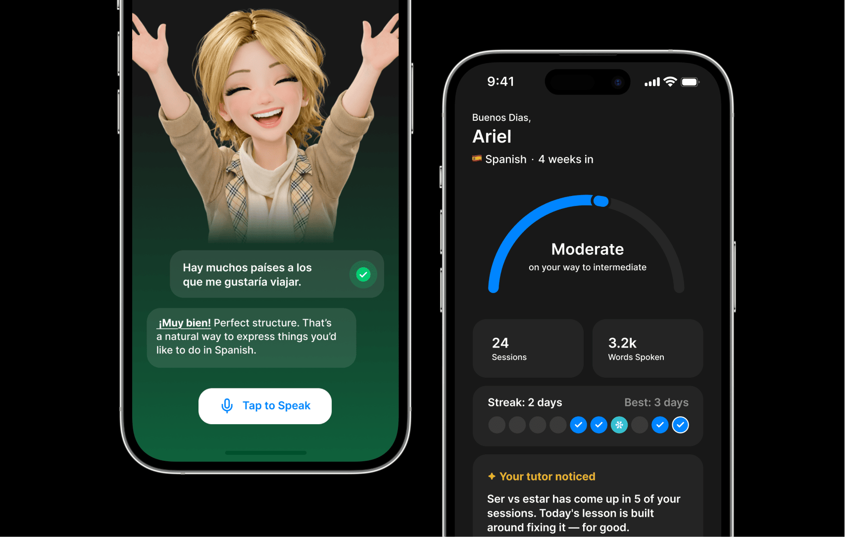 Langotalk app interface